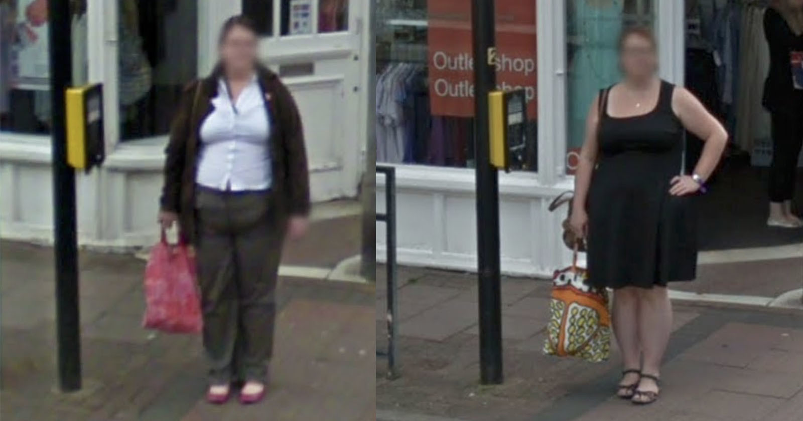  google street view captures woman exact same 