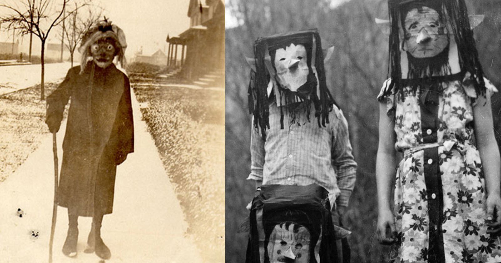  century-old photos spooky vintage halloween costumes 