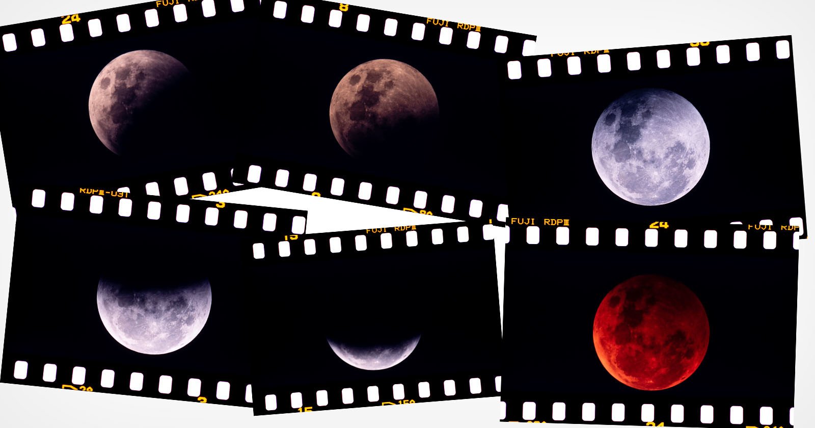 Photographer Shoots Timelapse of Total Lunar Eclipse on 35mm Film