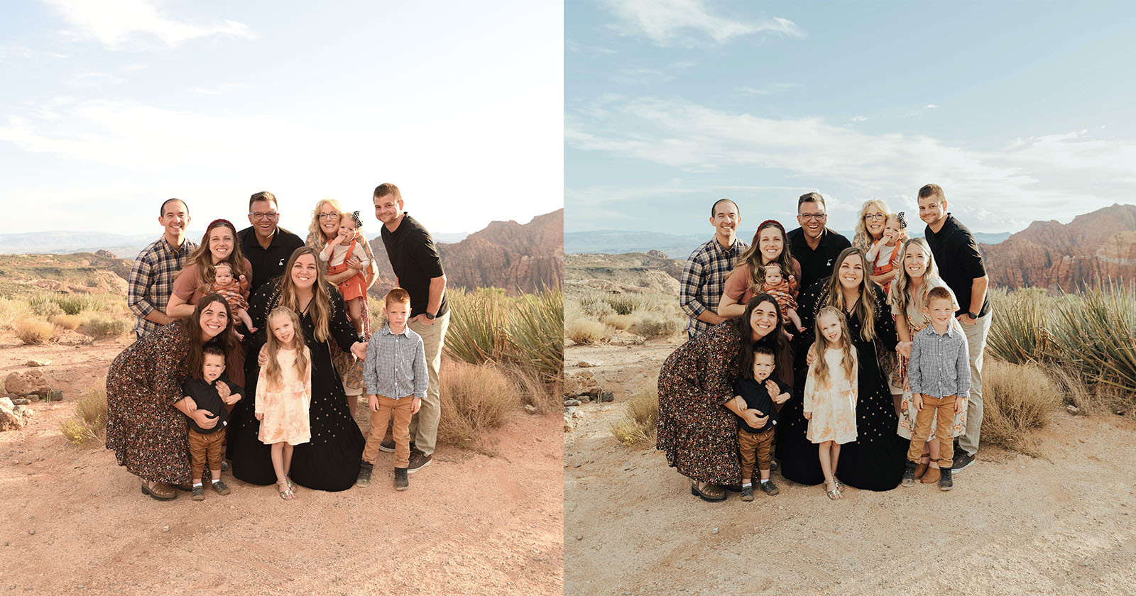  how photographer photoshopped herself into her family portrait 