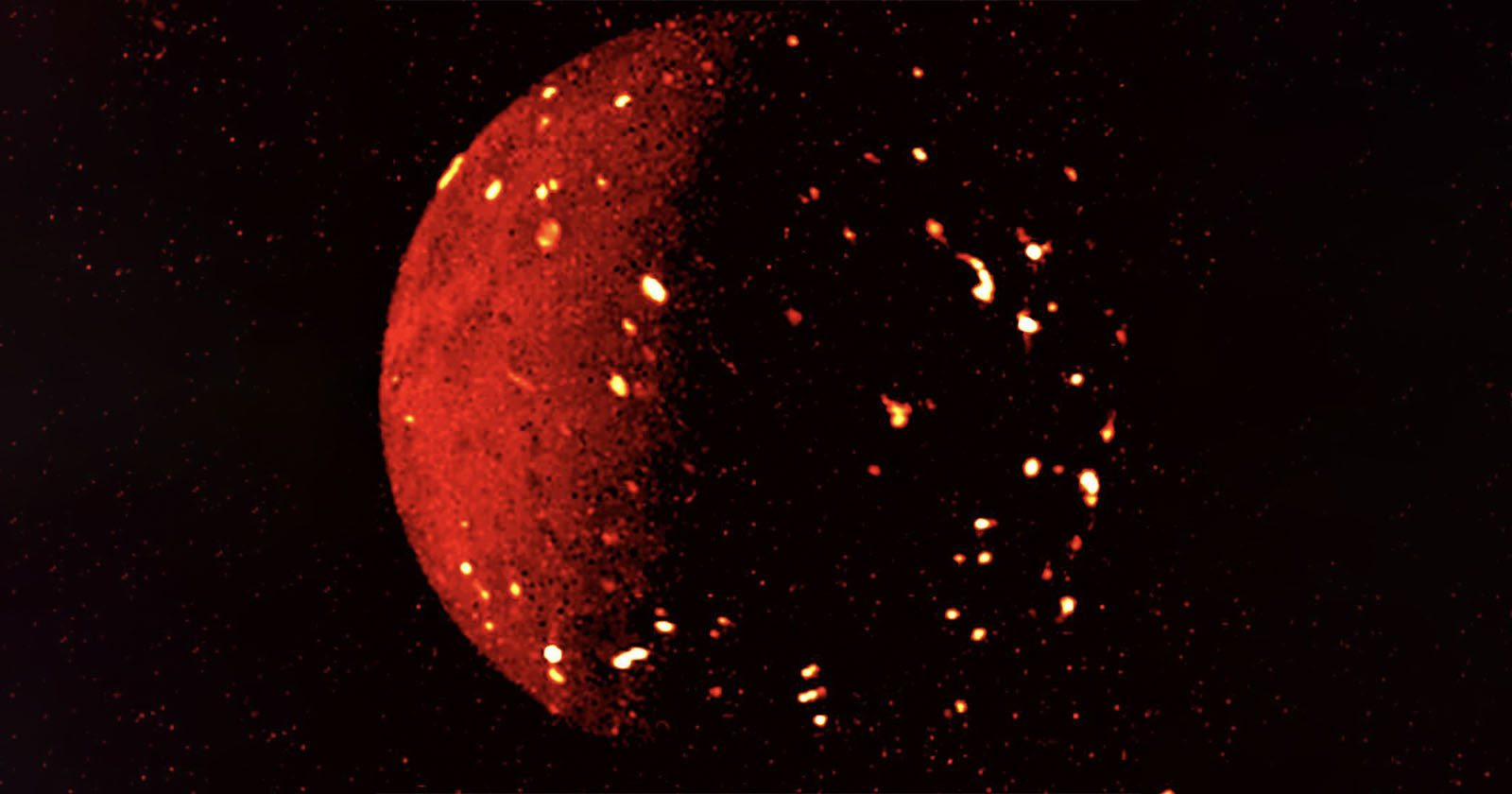 NASA Releases Photo of Fiery Lava Lakes on Jupiters Moon Io