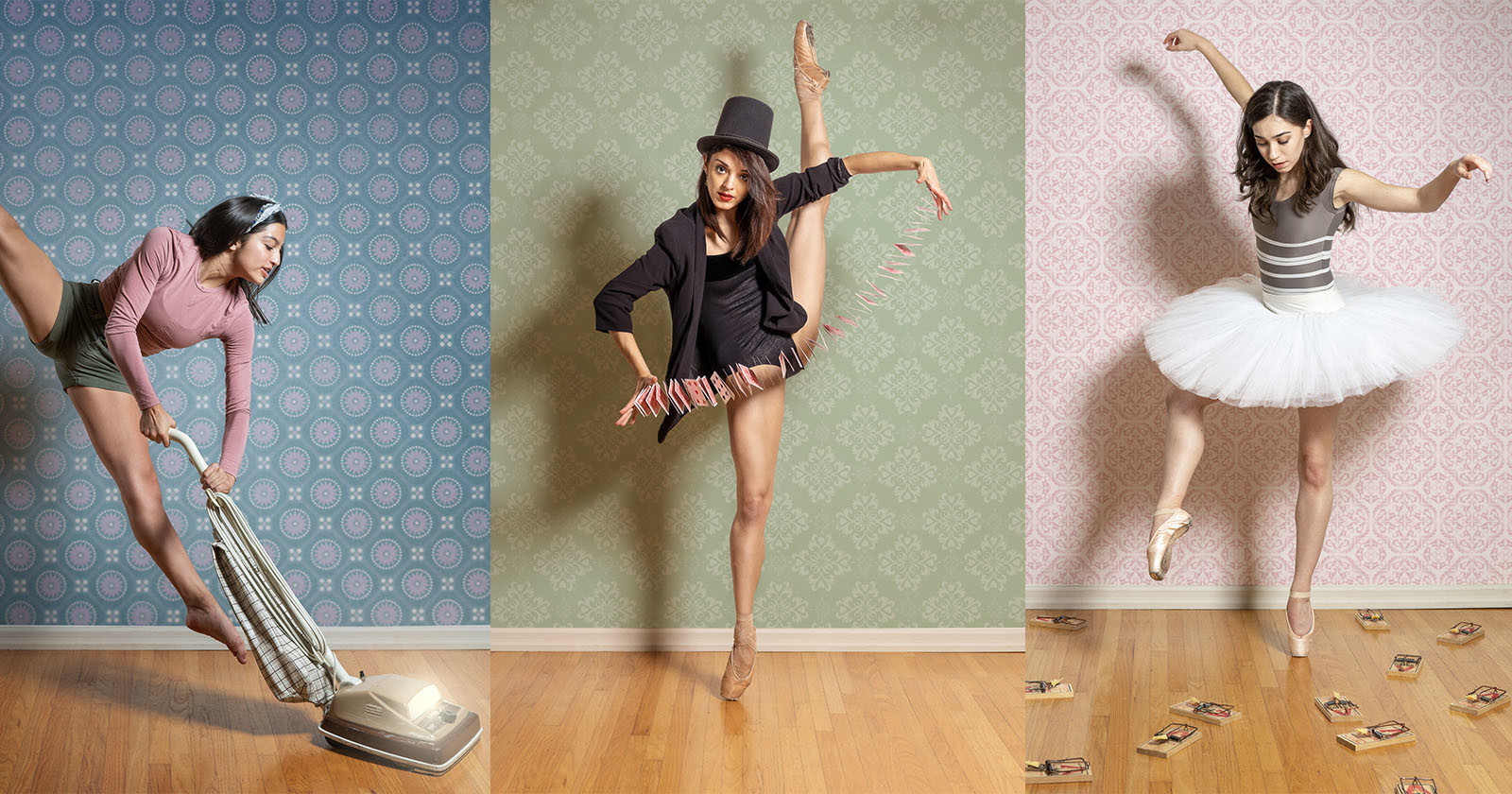  creative photo series imagines dancers performing household chores 