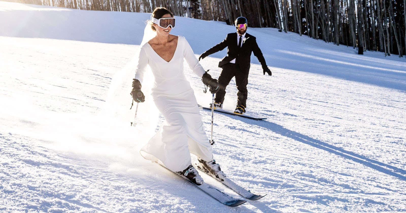  ski wedding photographer finds niche shooting newlyweds slopes 
