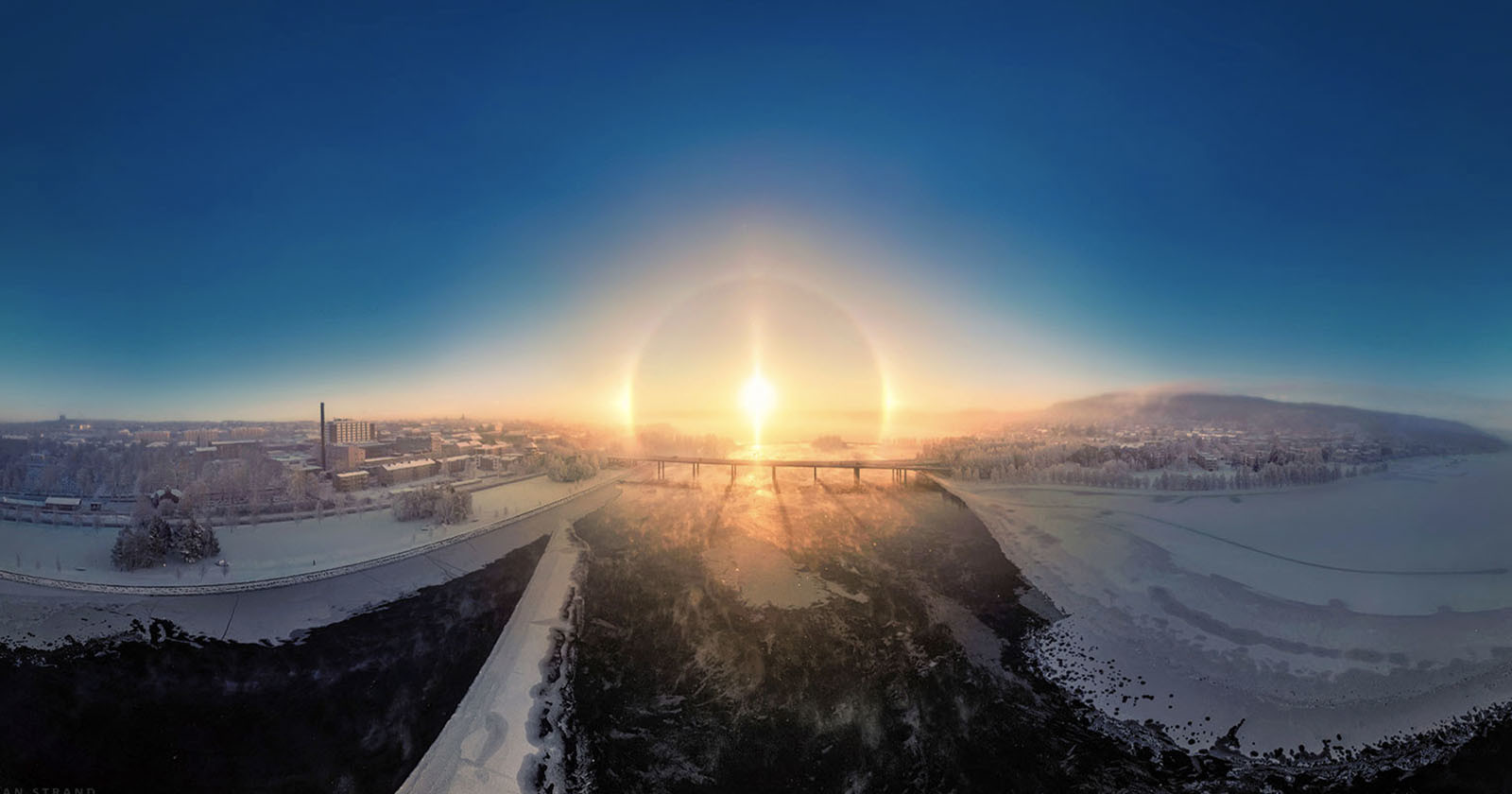  photographer marks winter solstice stunning solar halo 