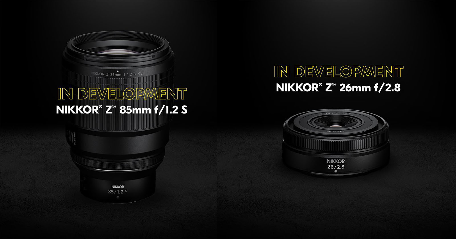  nikon developing two z-mount lenses 85mm 