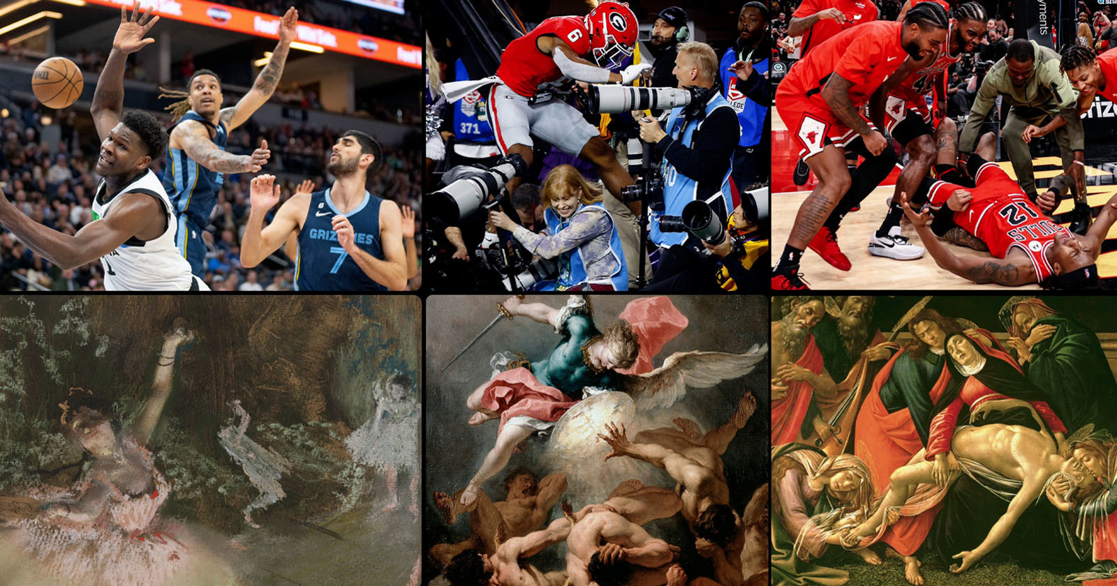 Clever Combinations of Classic Art and Modern Sports Photography
