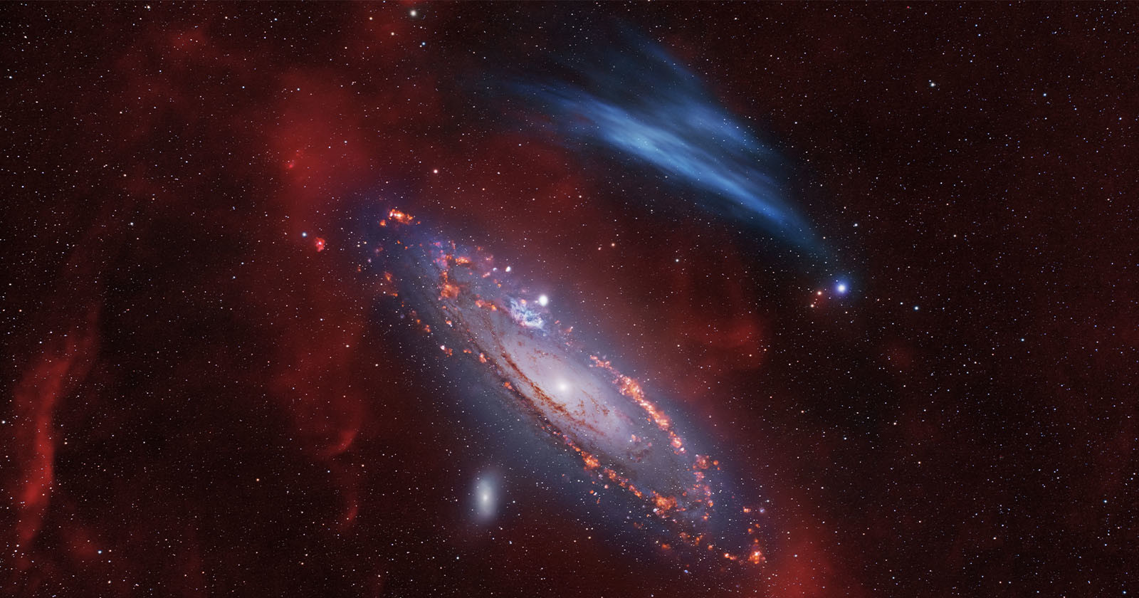  astrophotographers discover huge oxygen nebula near andromeda galaxy 