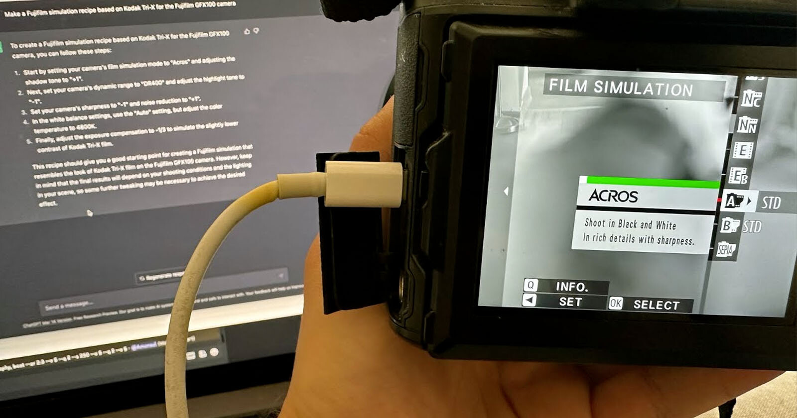  photographers are using chatgpt make fujifilm film simulation 