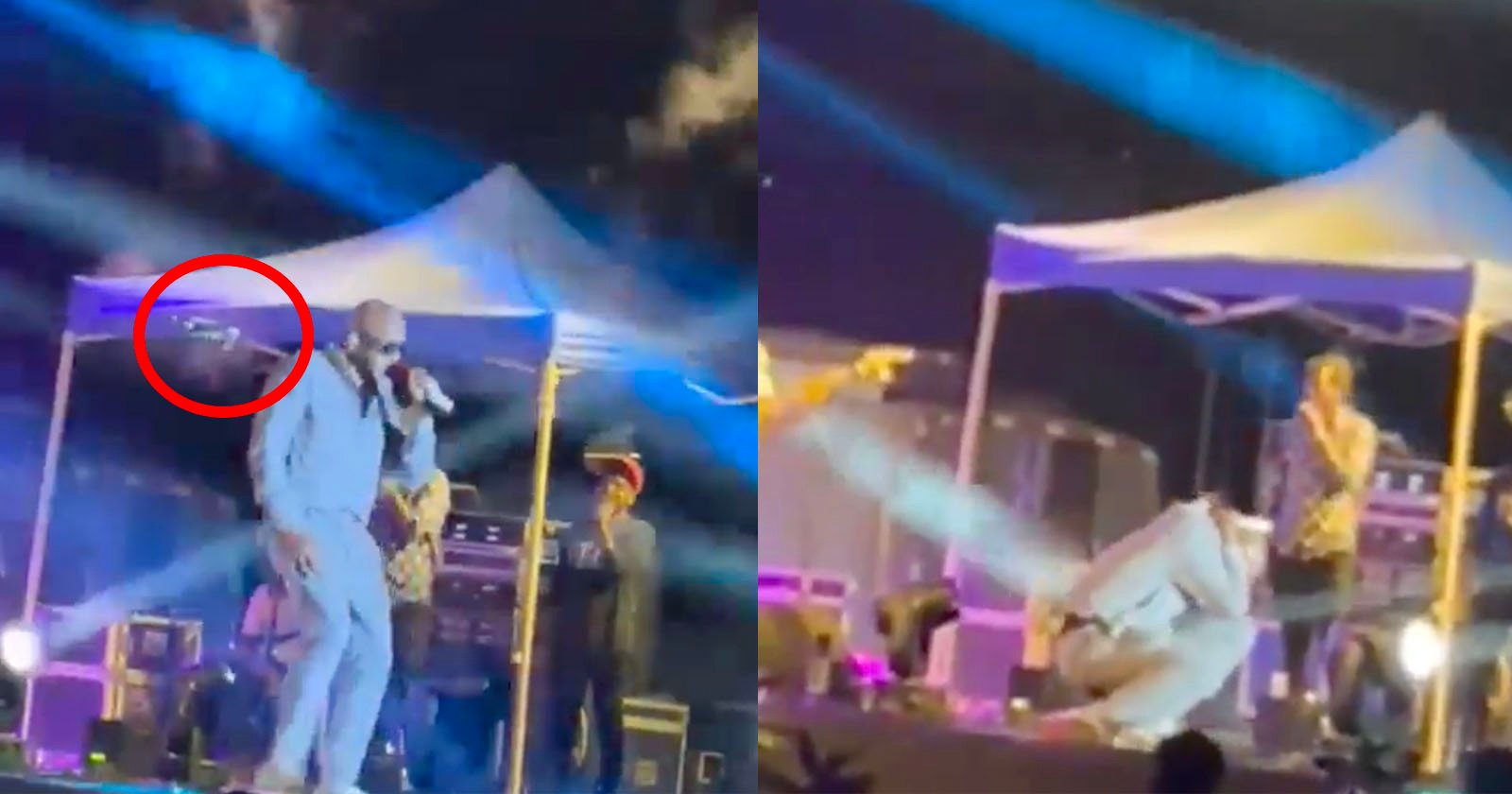  singer injured after being struck drone during live 