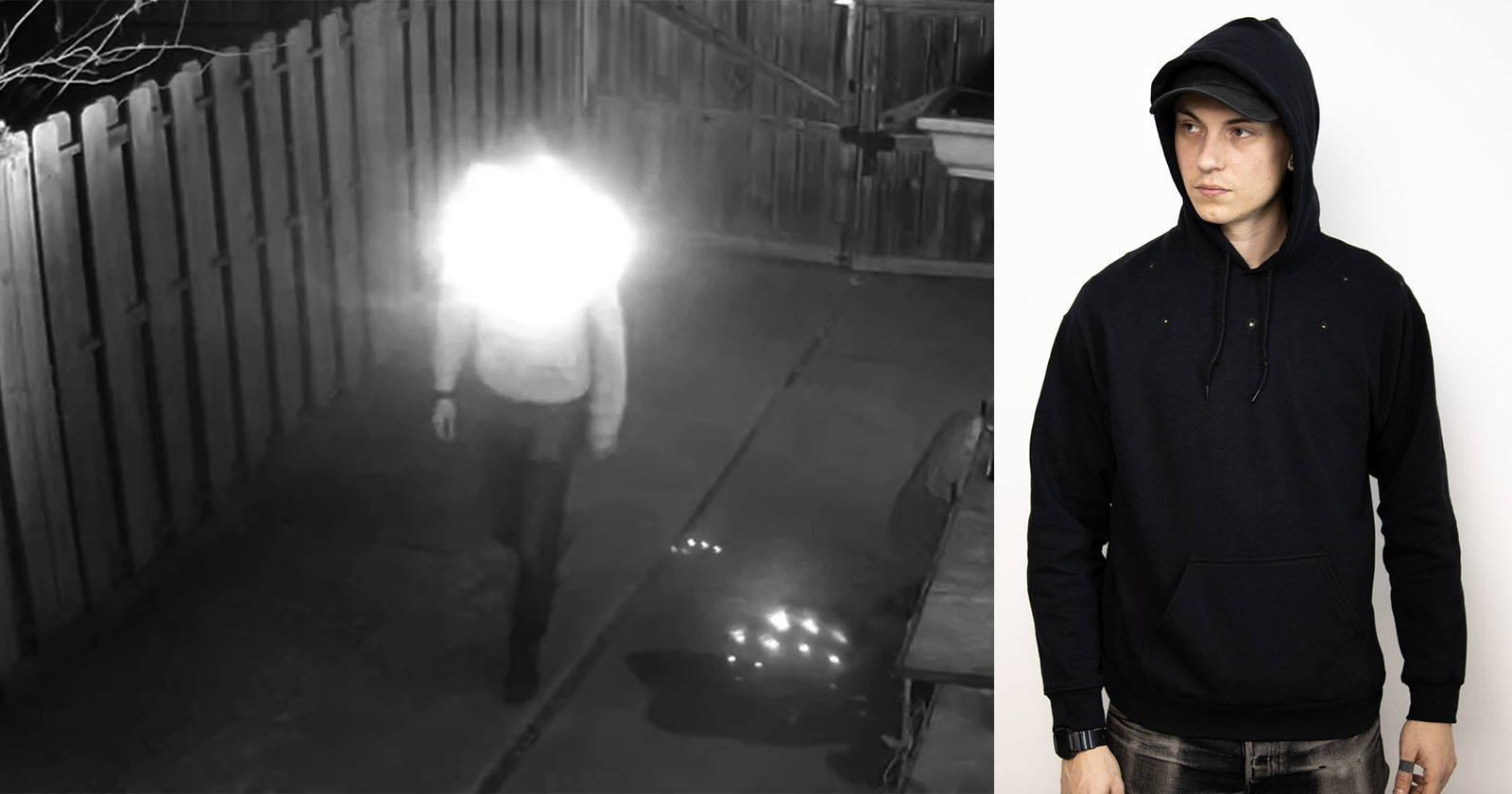  hacker hoodie blinds surveillance cameras infrared light 
