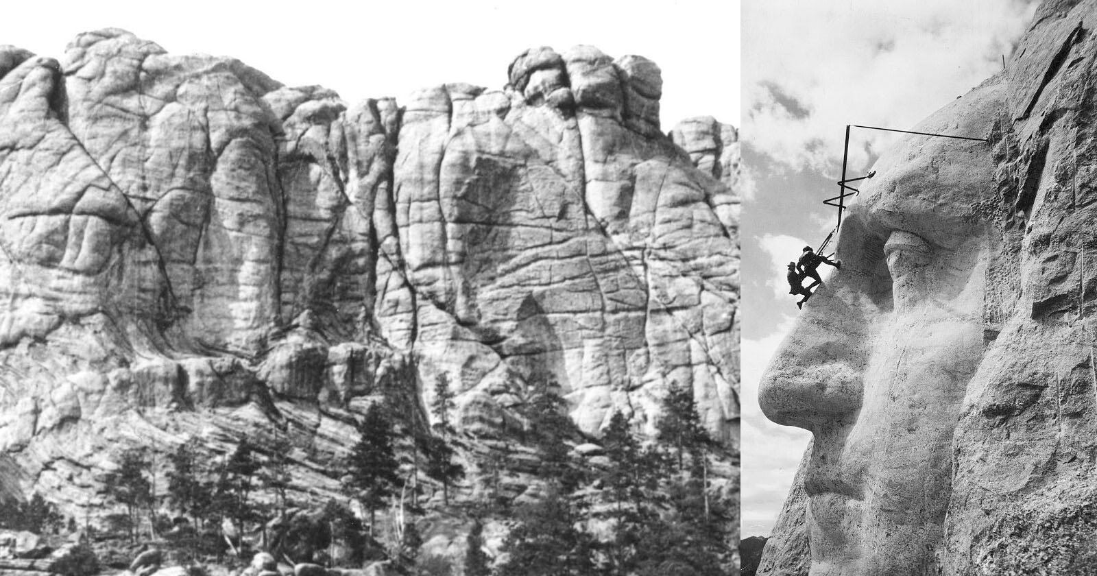  historical photos mount rushmore before famous faces 