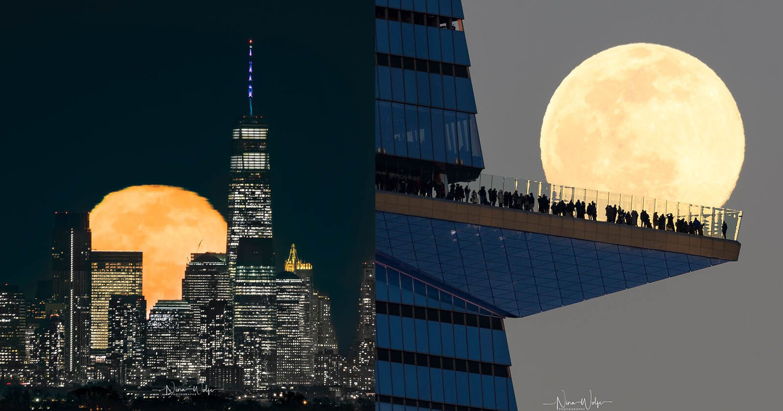 Photographers Optical Illusion Photos Make the Moon Look Gigantic