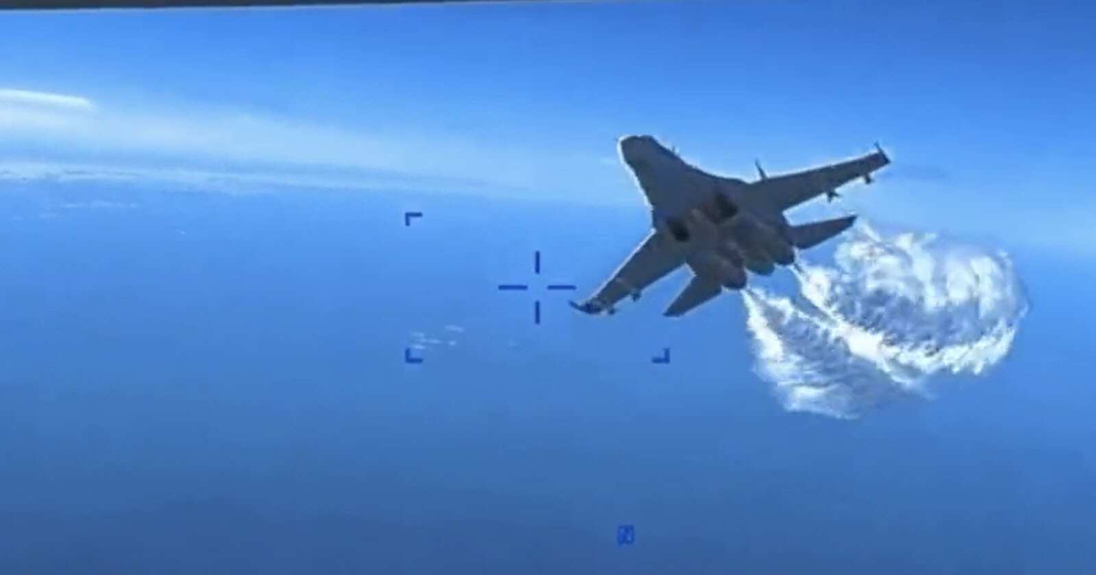  declassified footage russian jet crashing into american drone 