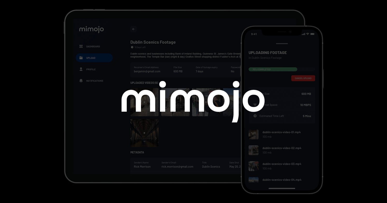  mimojo pro-level app sending receiving 