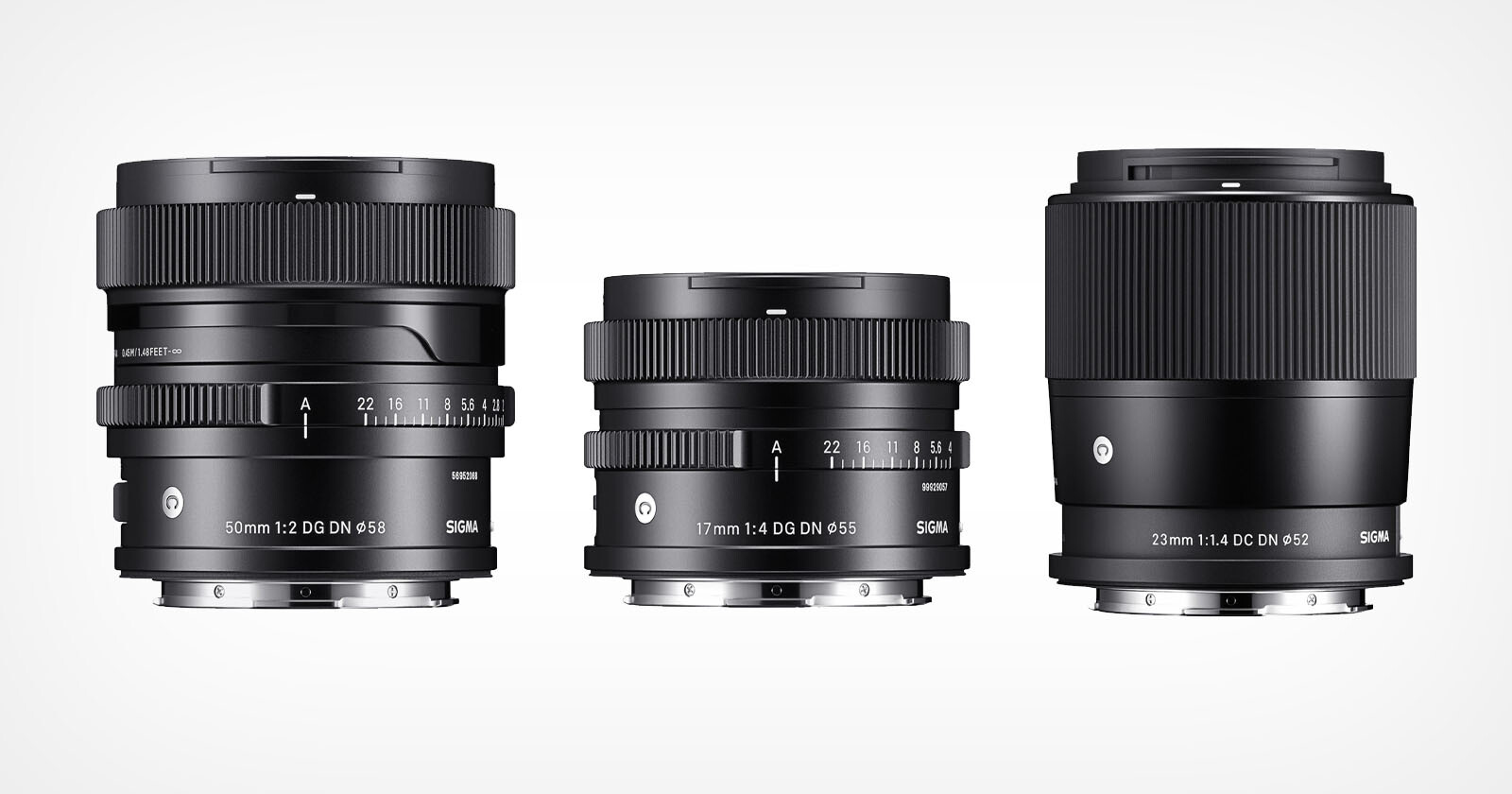 Sigma Adds Three New Lenses: 17mm f/4, 50mm f/2, and 23mm f/1.4