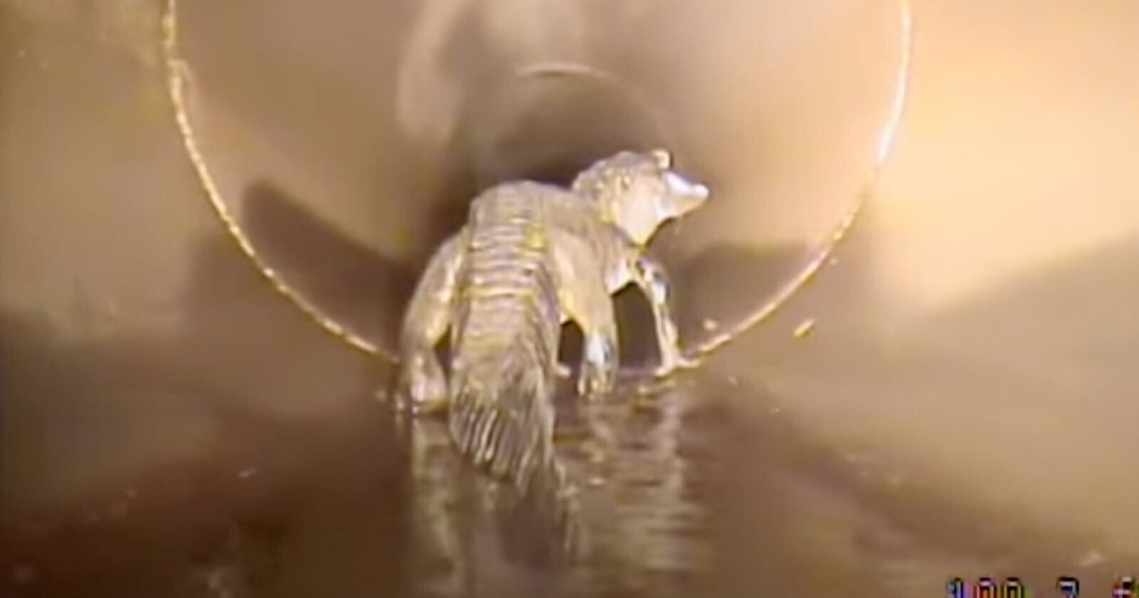 Robotic Camera Encounters 5-Foot Alligator Inside a Storm Drain