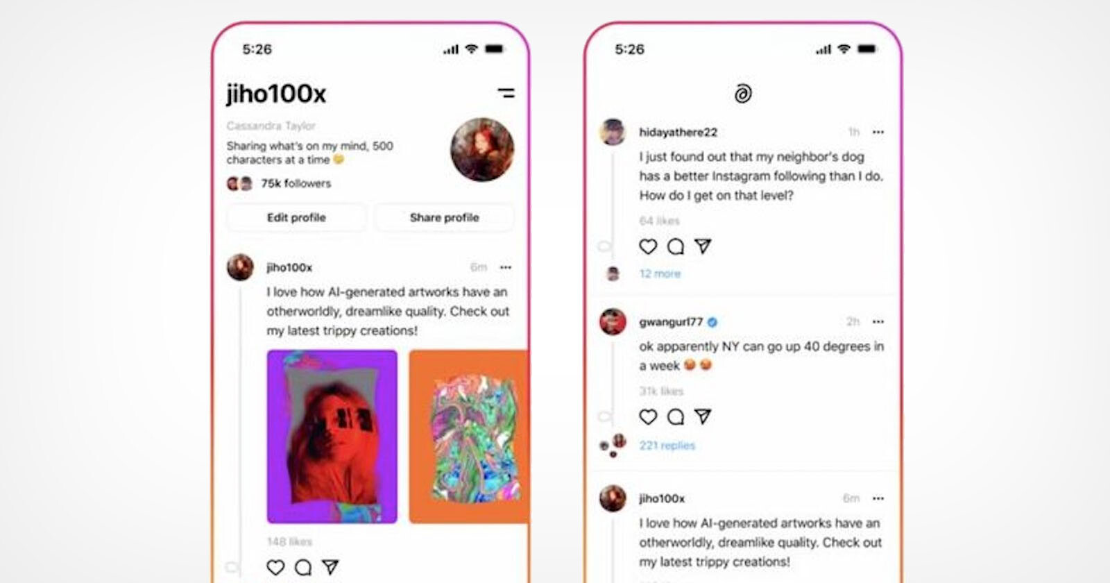 Leaked Image Shows What Instagrams New Twitter Competitor Looks Like