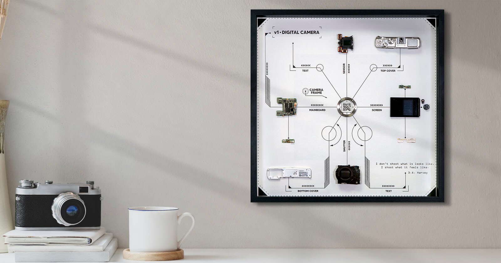 The CameraFrame is Hand-Made Wall Art Built from Real Camera Parts