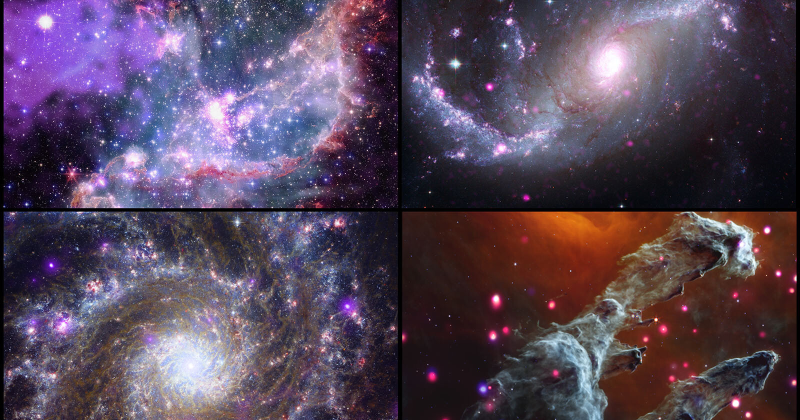 Incredible Composites Blend Data from NASAs Chandra, Webb, and Hubble