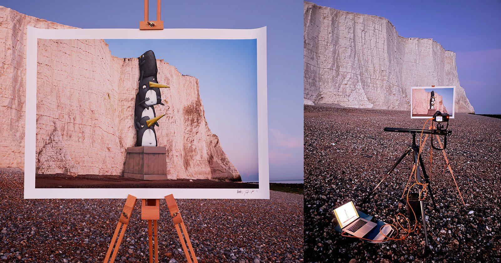 Photographers Cleverly Brings Street Art to Impossible Places
