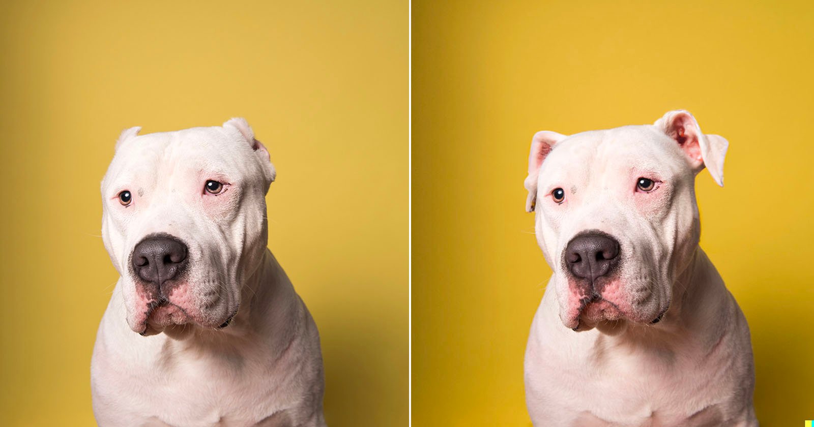 Photographer Gives Rescue Dogs Their Ears Back With the Help of AI