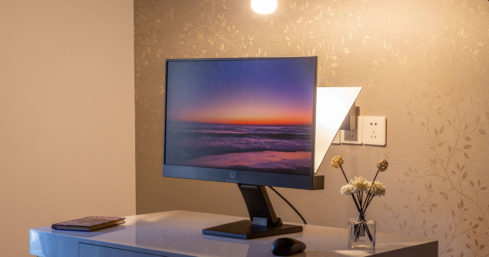 The Eazeye is an Naturally Backlit Monitor Powered by Ambient Light
