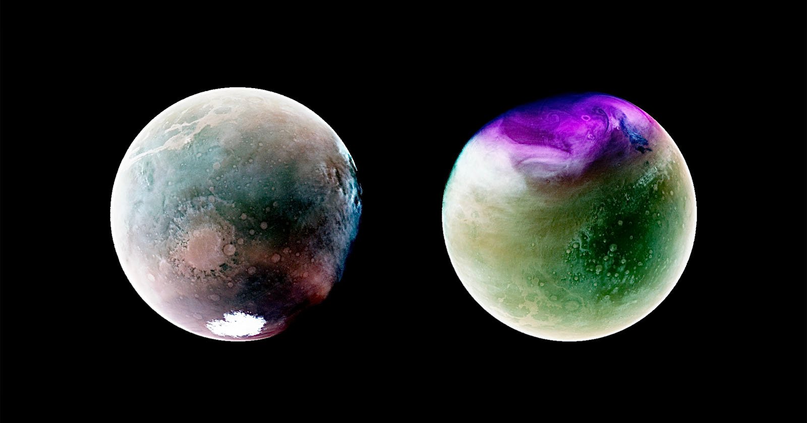 Infrared Photos Show the Difference Between Winter and Summer on Mars