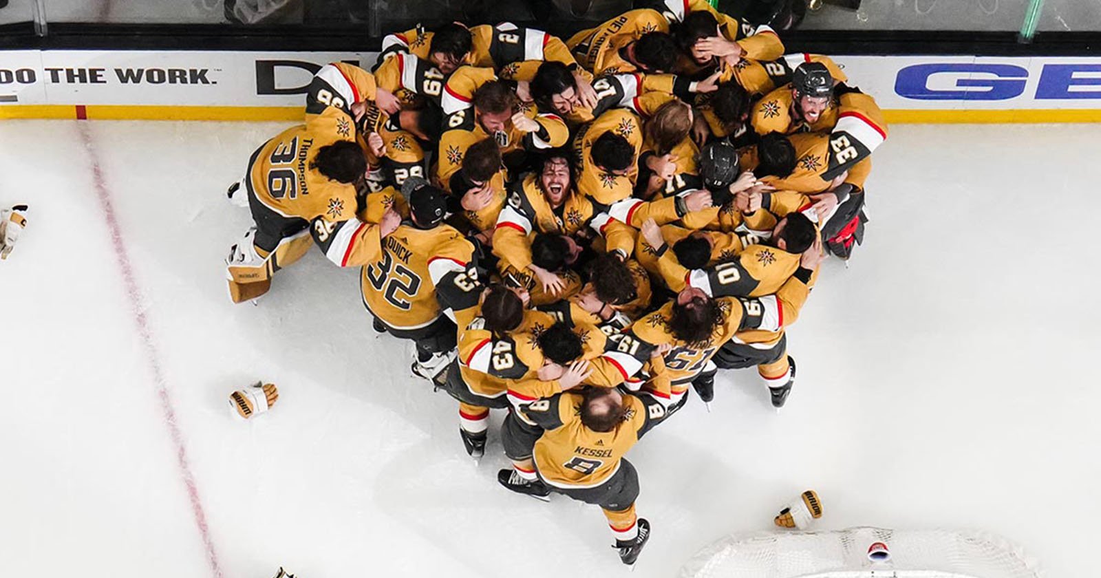  photo heart-shaped ice hockey celebration means much las 