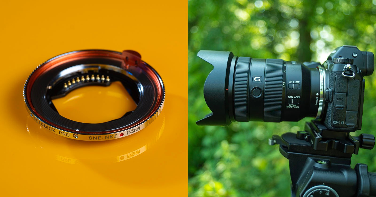 Fotodiox Pro Fusion is a Super-Thin Sony E to Nikon Z Autofocus Adapter