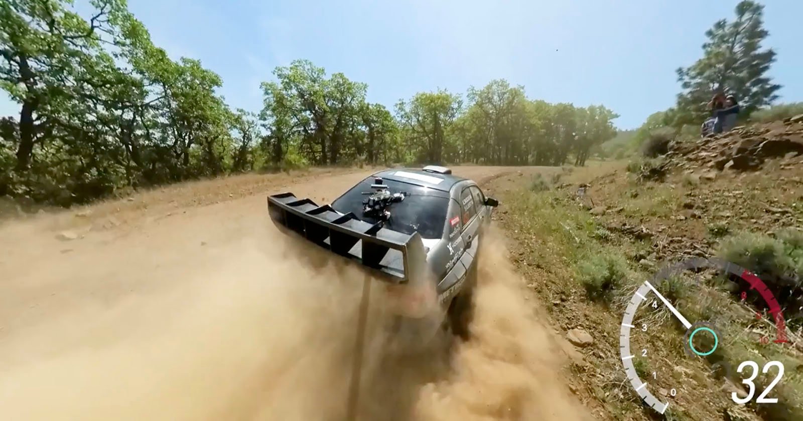  360 camera makes rally car racing look like 