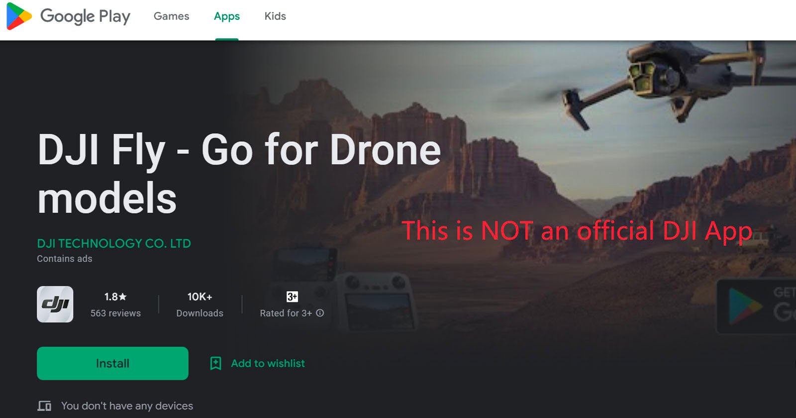  all dji apps google play are frauds 