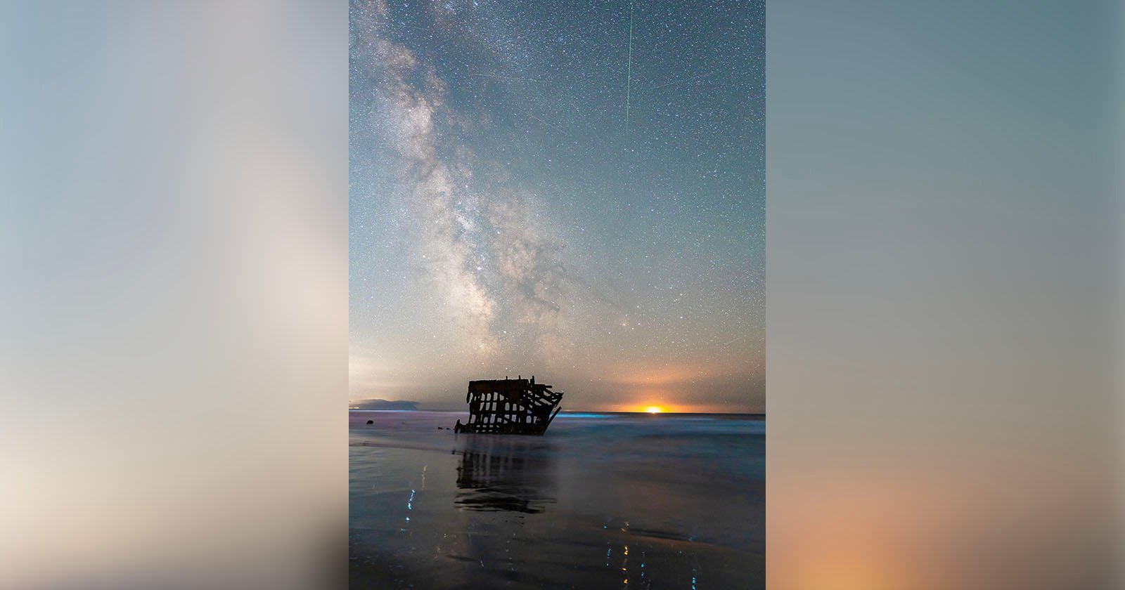 Photographer Captures Meteors, Milky Way Galaxy, and Bioluminescence in One Photo
