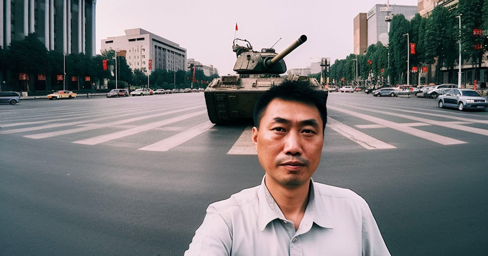 AI Image of Tiananmen Squares Tank Man Rises to the Top of Google Search