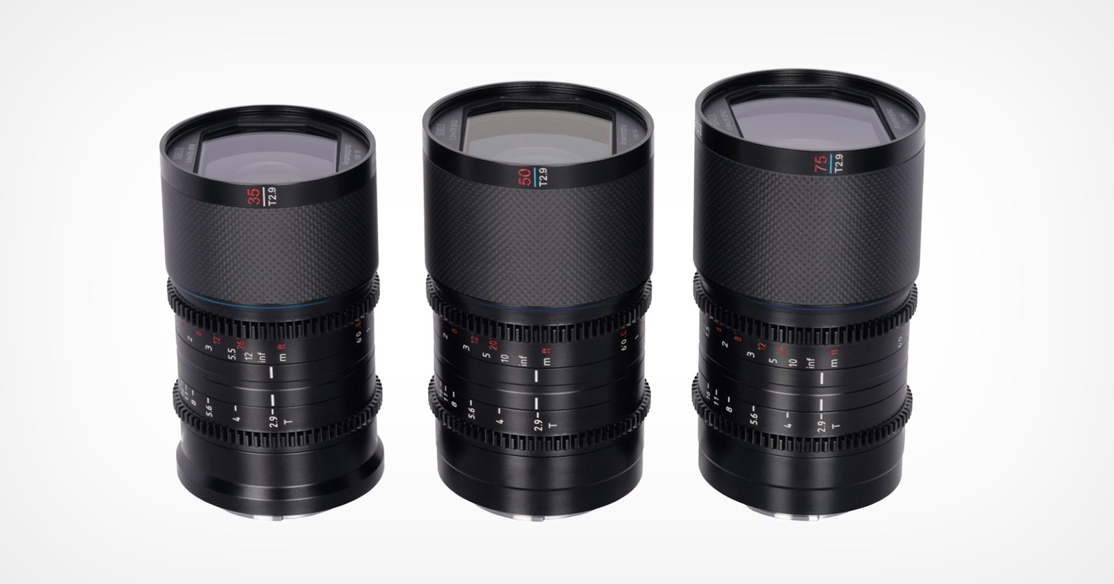 Siruis T2.9 Saturn Series Anamorphic Lenses are Worlds Lightest