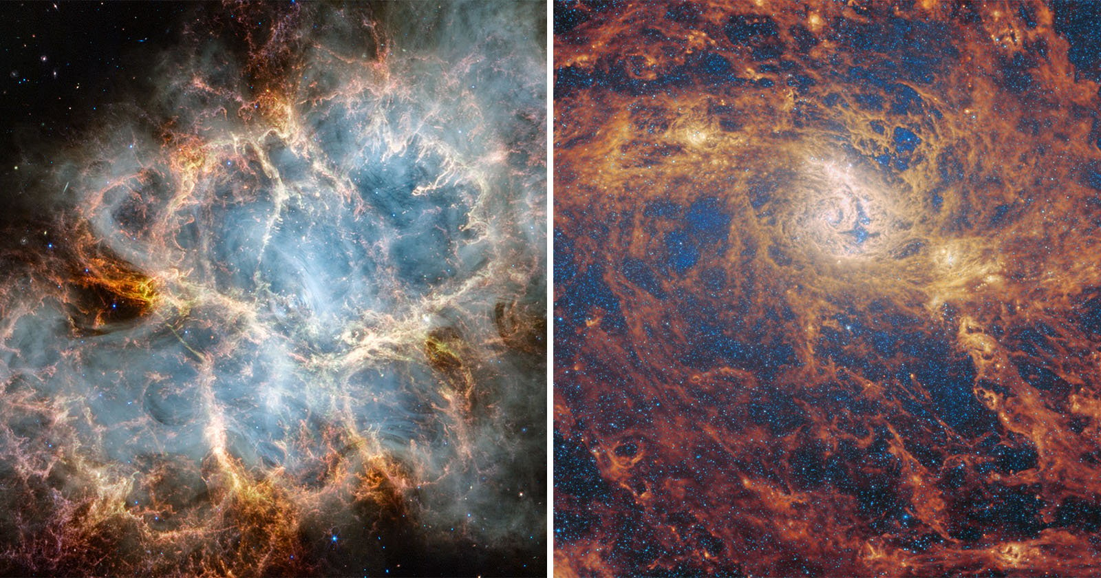 Webbs Spectacular and Beautiful Views of the Crab Nebula and M83