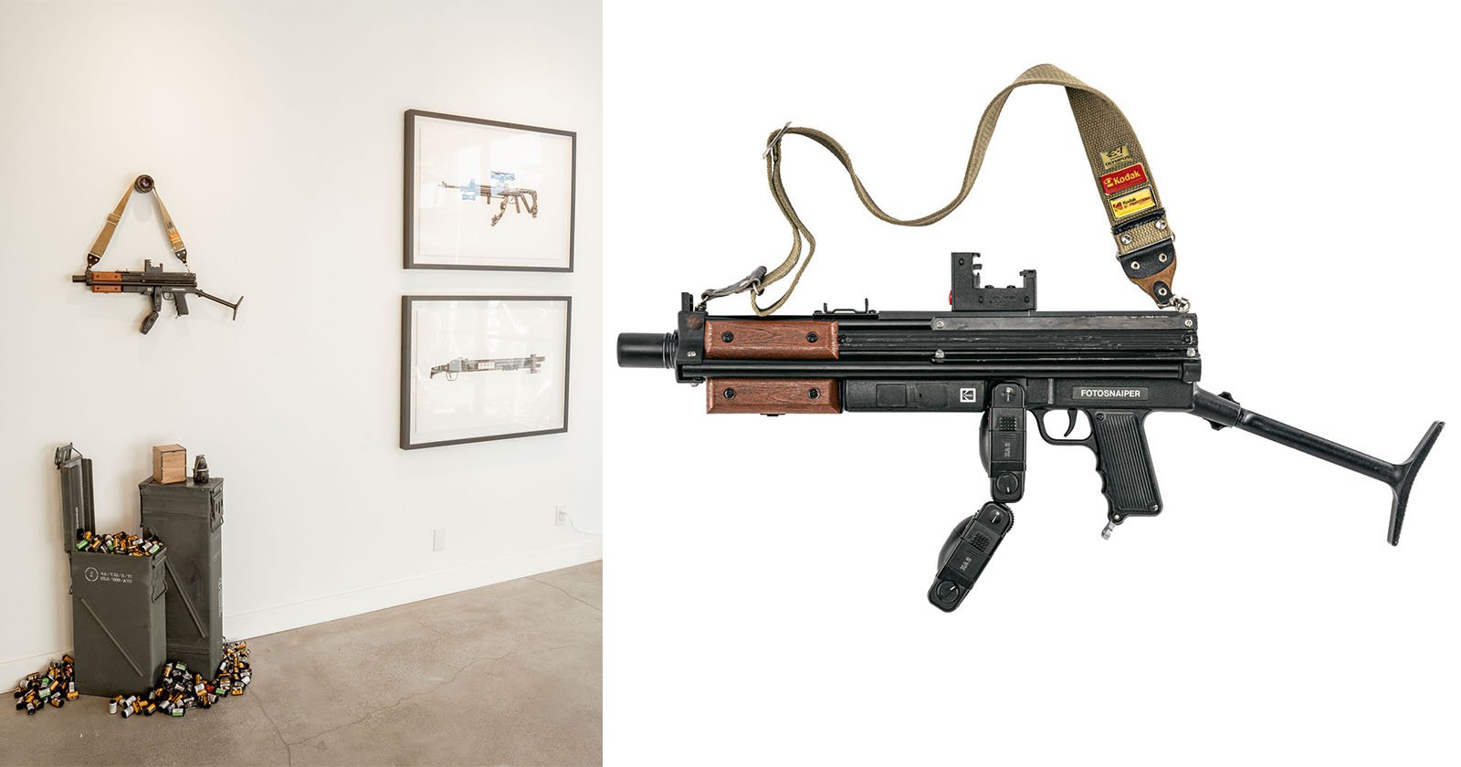  photographer inspires discourse using gun sculptures made cameras 