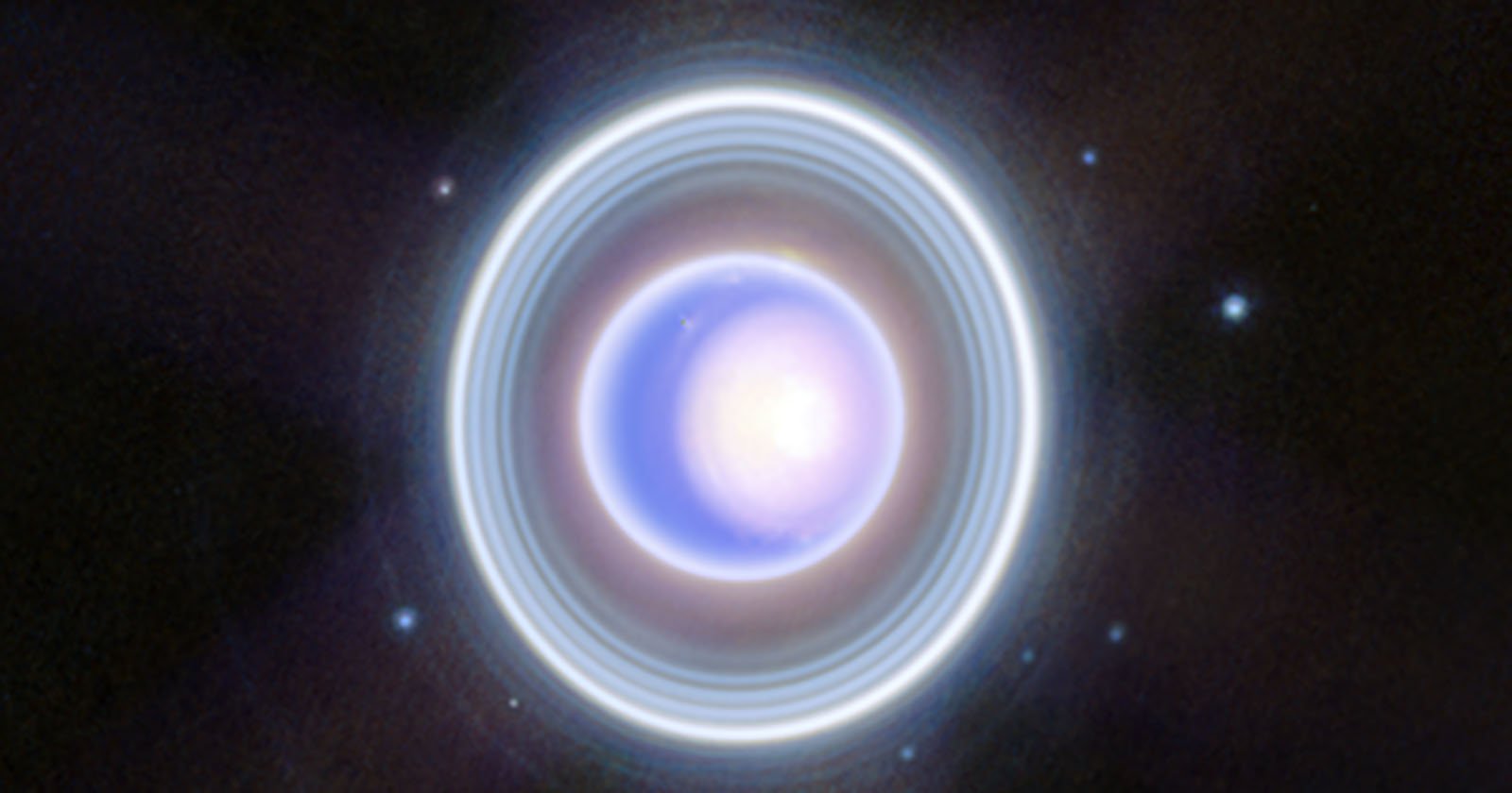 Uranus Rings and Moons Dazzle in New Webb Image