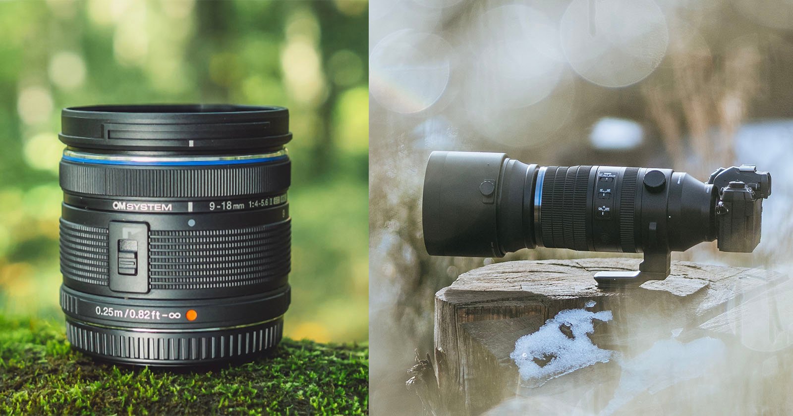 OM System Adds New 9-18mm f/4-5.6 II and 150-600mm f/5-6.3 IS Lenses