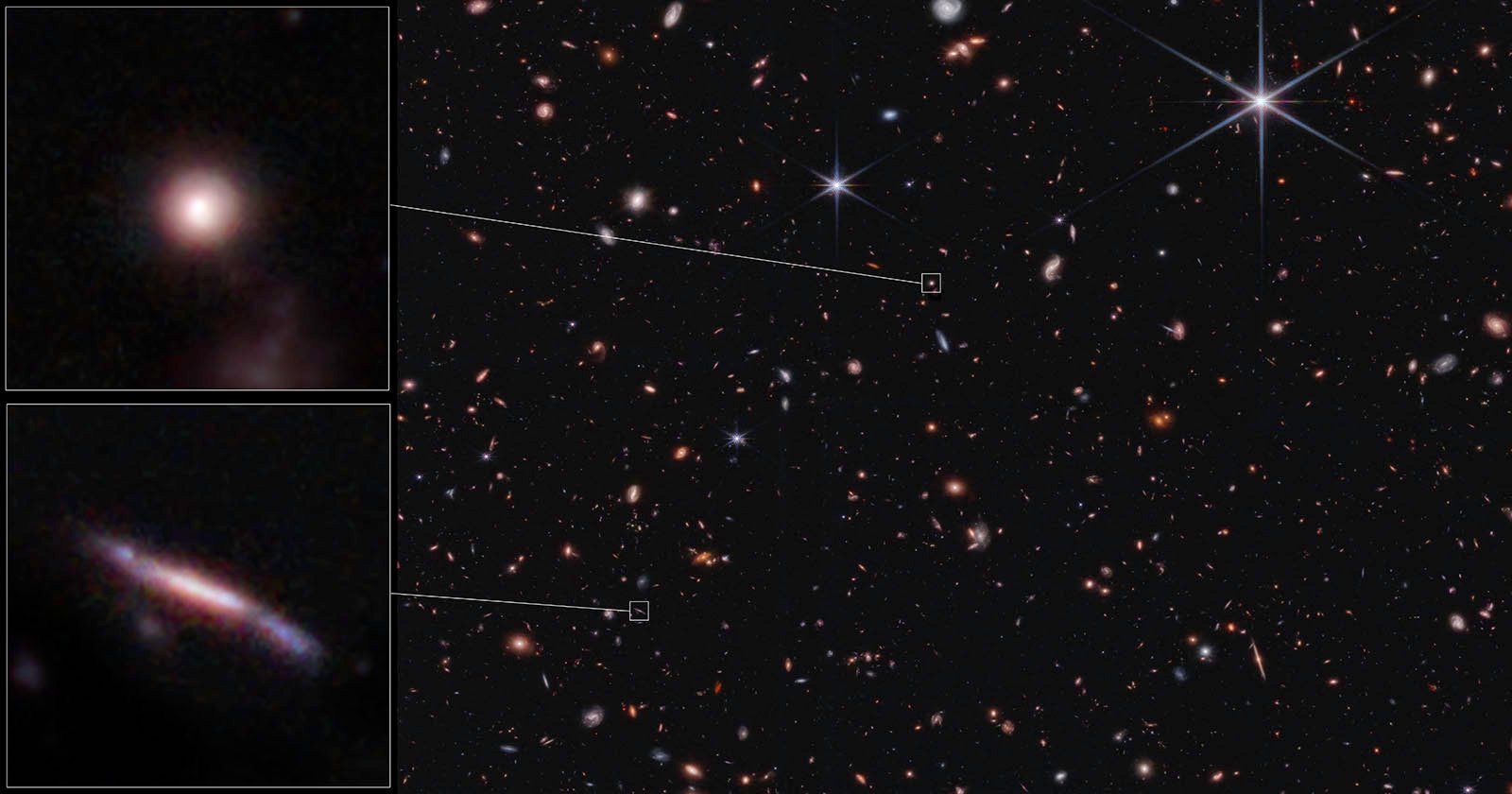 Webb Finds That Many Old, Distant Galaxies Look Like Surfboards