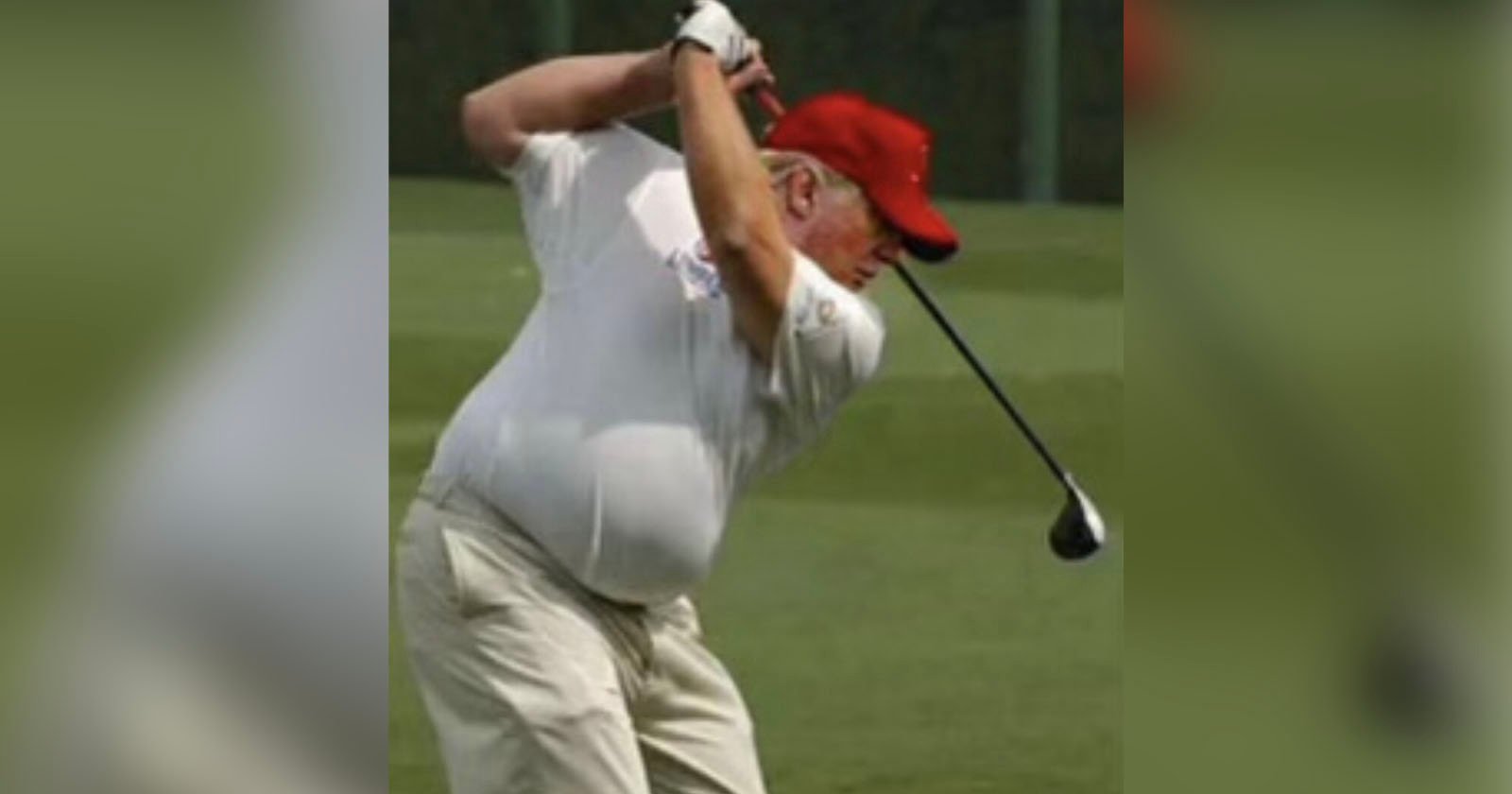  trump claims unflattering image him playing golf was 