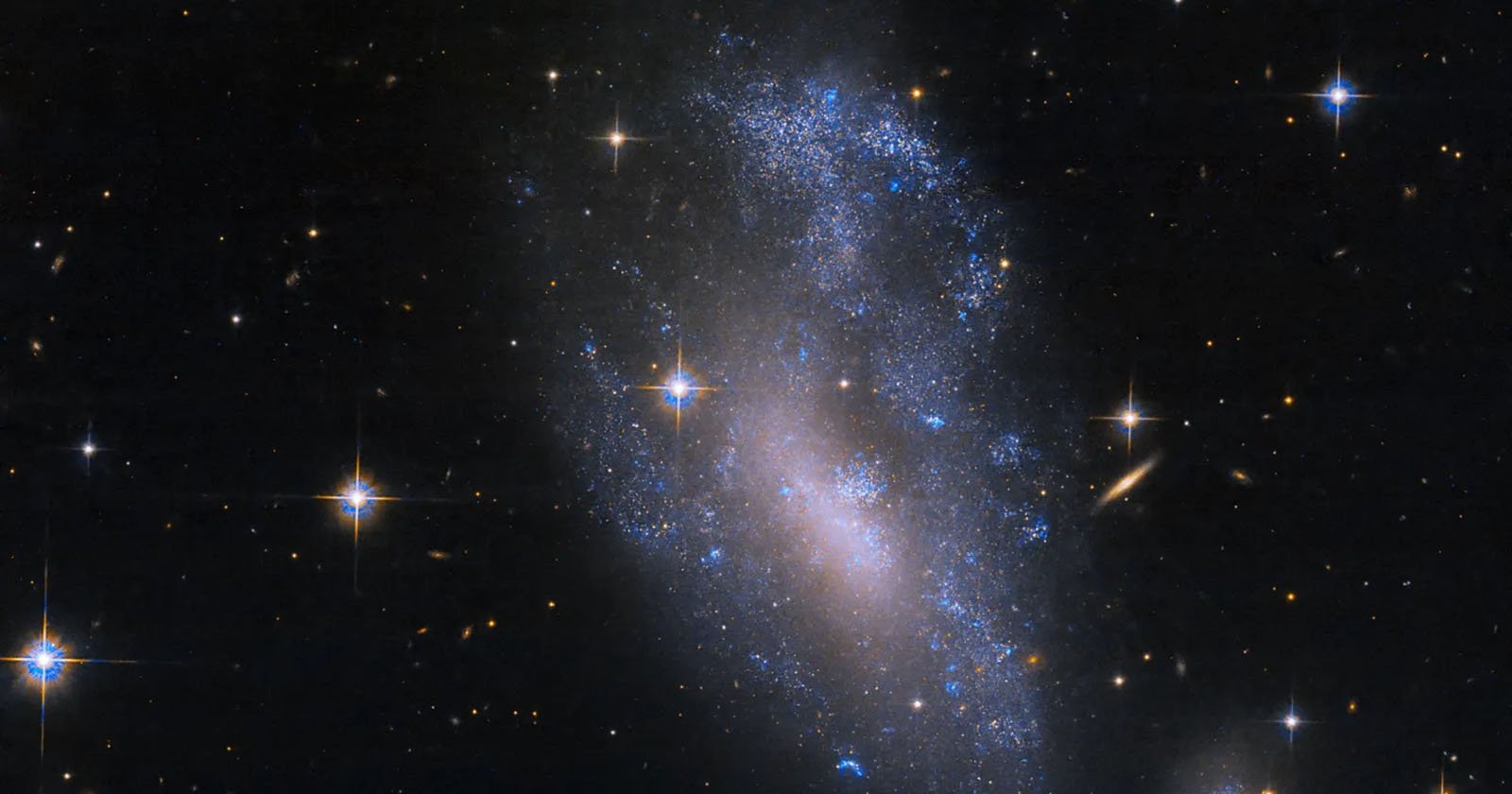  galactic interaction smushed spiral galaxy 