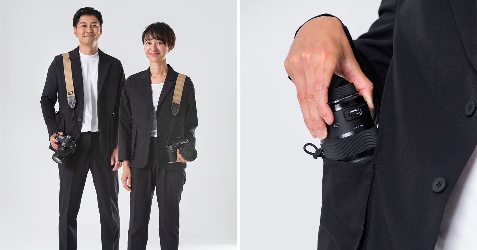 This Formal Black Suit is Designed Specifically for Photographers