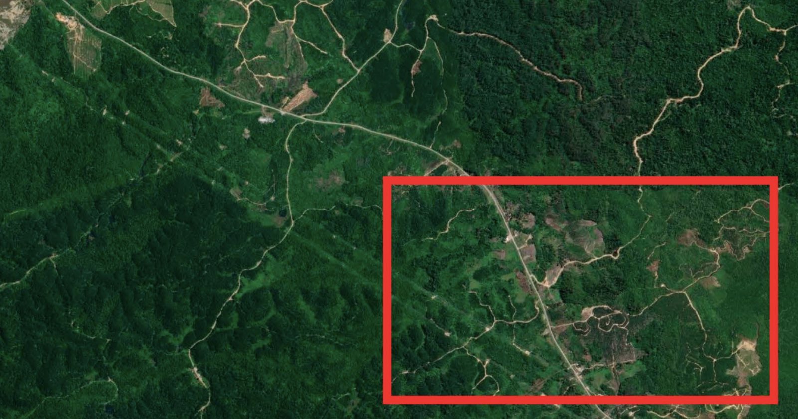  satellite photos combine reveal secret roads damaging 