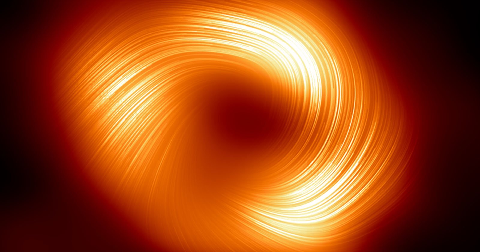 Black Hole at the Center of the Milky Way Has Beautiful Magnetic Spirals