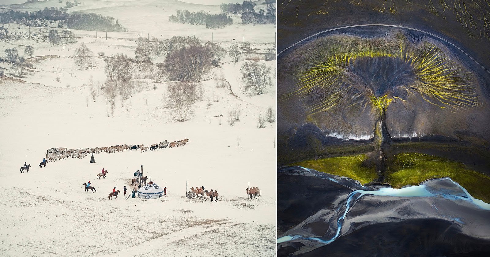 Painterly Winter Scene Named Best Drone Photo in SkyPixel Contest