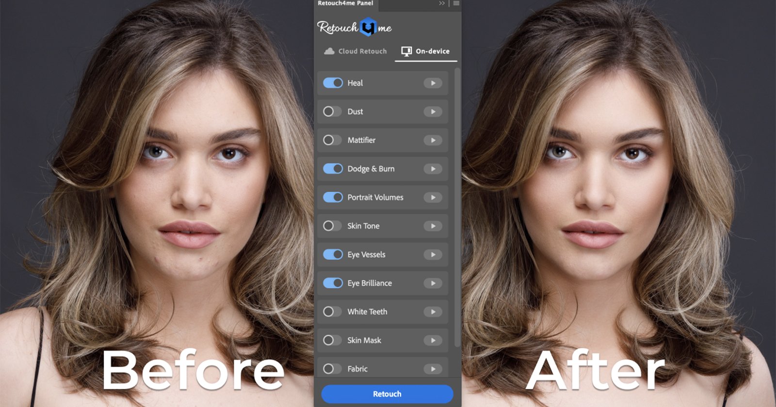  updated retouch4me photoshop panel adds cloud-based editing 