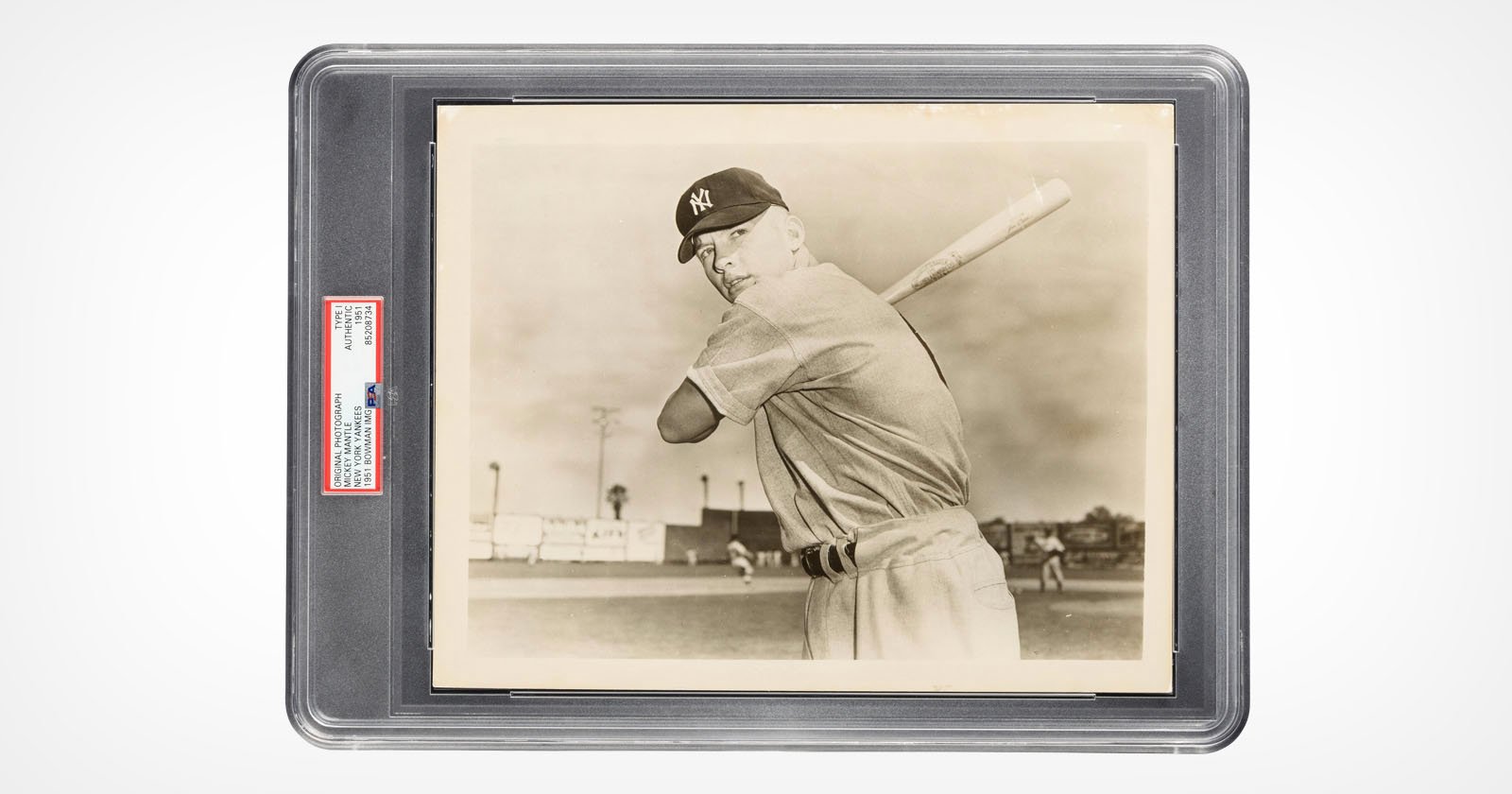  mickey mantle type photo sells record breaking 