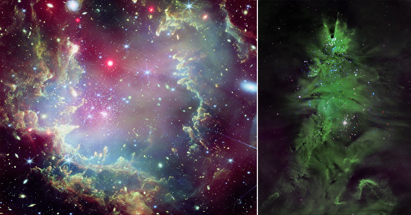 Nasa Embraces Holiday Spirit With Images Of Stellar Wreath And Cosmic