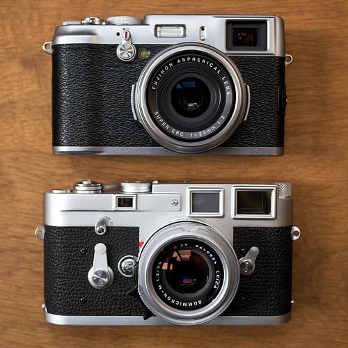 Fujifilm Finepix X100 Next to the Leica M3 | PetaPixel
