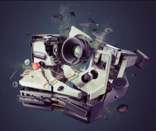 Exploding Polaroid OneStep Land Camera | PetaPixel